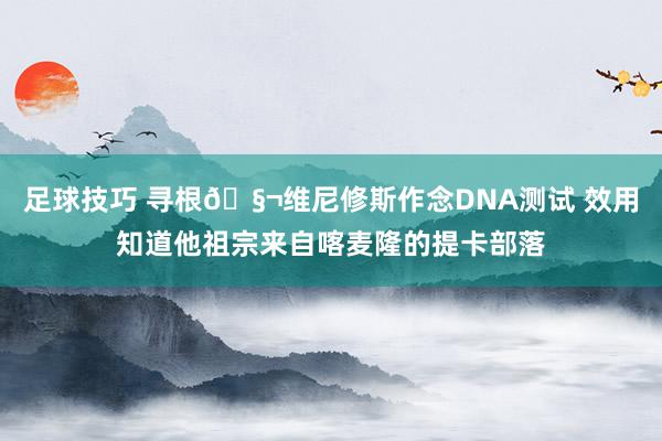 足球技巧 寻根🧬维尼修斯作念DNA测试 效用知道他祖宗来自喀麦隆的提卡部落