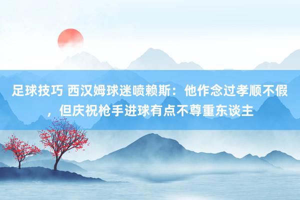 足球技巧 西汉姆球迷喷赖斯：他作念过孝顺不假，但庆祝枪手进球有点不尊重东谈主