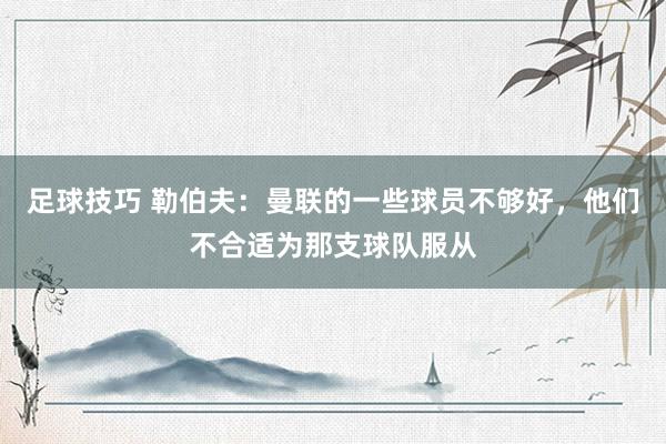 足球技巧 勒伯夫：曼联的一些球员不够好，他们不合适为那支球队服从