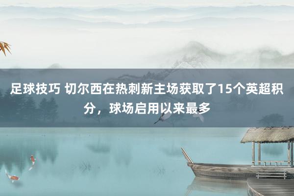 足球技巧 切尔西在热刺新主场获取了15个英超积分，球场启用以来最多