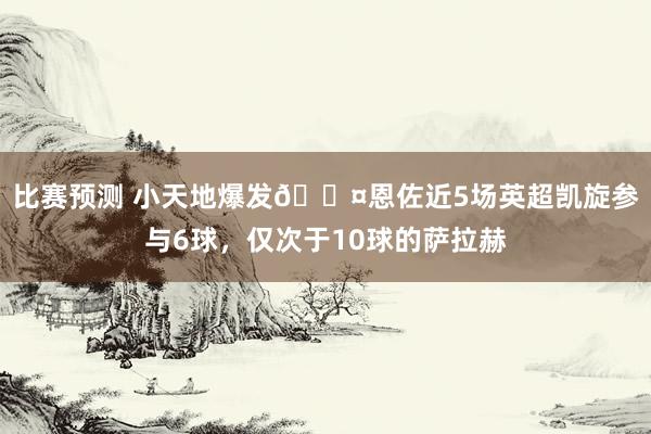 比赛预测 小天地爆发😤恩佐近5场英超凯旋参与6球，仅次于10球的萨拉赫