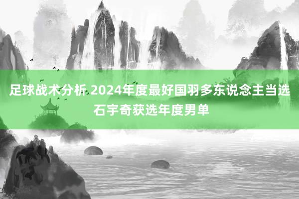 足球战术分析 2024年度最好国羽多东说念主当选 石宇奇获选